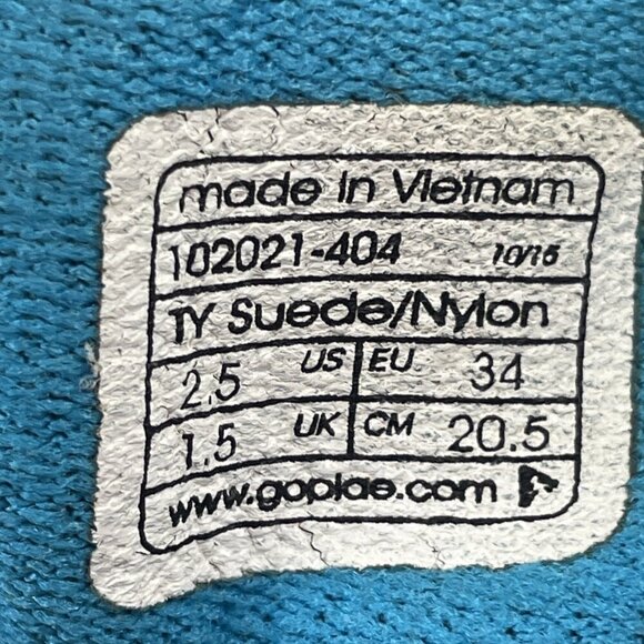 Plae Sneaker Shoes Kids Youth 2.5 TY Steel Blue Slip On Hook And Loop Closure - Picture 3 of 10